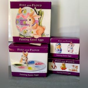Fitz & Floyd Painting Easter Eggs Set